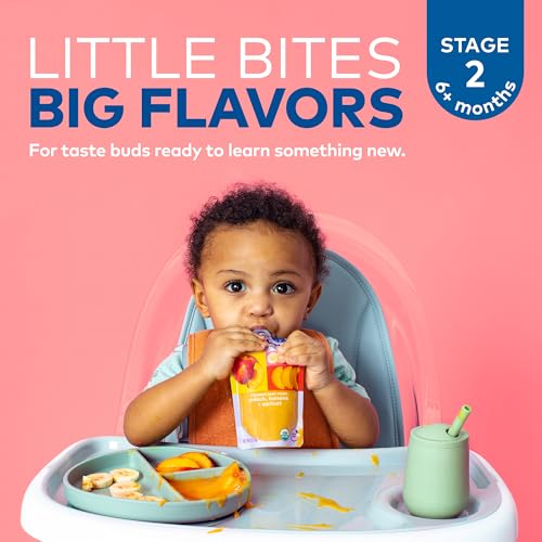 Image 6 of Plum Organics 6 Months Baby Food Variety Pack, 3 Flavors, 4 oz, 18 Pack