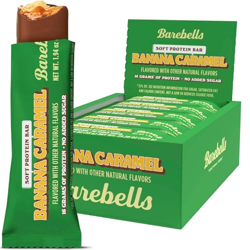 Image 1 of Default Title for the product BAREBELLS Soft Protein Bars Banana Caramel - 12 Bars (1 pack of 12)