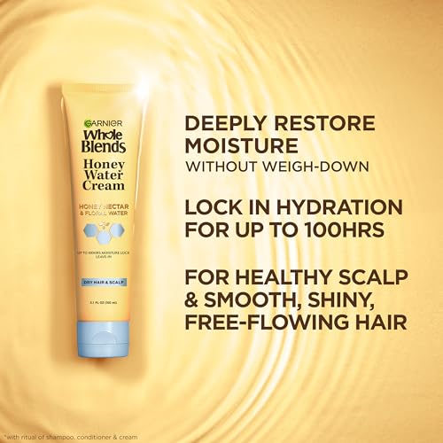 Image 3 of Garnier Whole Blends Honey Water Cream, 100 Hours Moisture Lock, Pack of 2