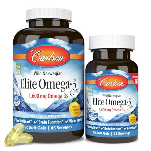 Image 5 of 120 Count (Pack of 1) for the product Carlson Elite Omega-3 Gems