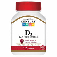 Thumbnail for 21st Century Vitamin D3 125mcg 5000IU 110 Tabs