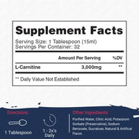 Thumbnail for Image 2 of Gaspari Nutrition Liquid L-Carnitine 3000 32 Servings