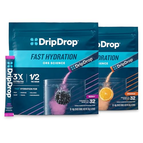 Image 1 of Default Title for the product DripDrop Hydration Berry & Orange Bundle, Electrolyte Packets, 64 Count
