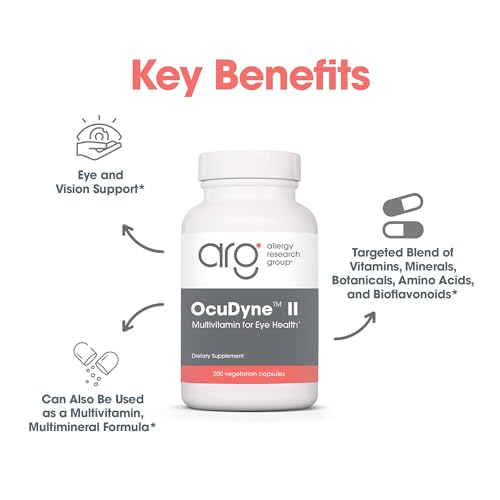 Image 5 of Allergy Research Group ARG OcuDyne II Eye Health Multivitamin, 200 Capsules