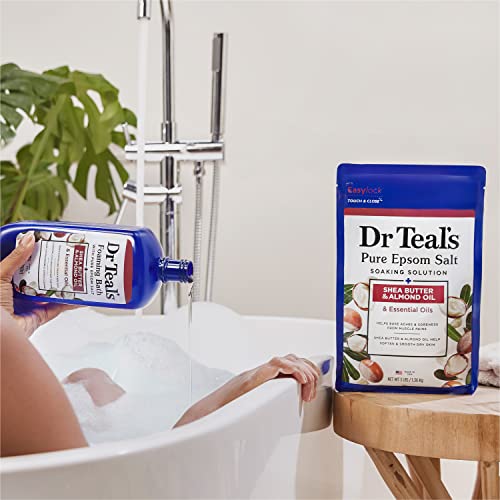 Image 6 of Dr Teal's Foaming Bath with Pure Epsom Salt, Shea Butter & Almond, 34 fl oz (Pack of 4)