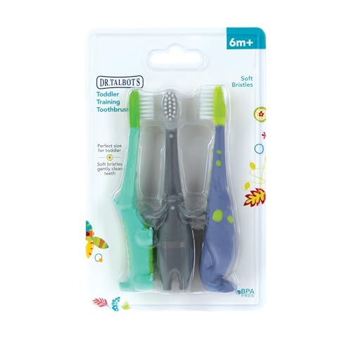 Image 2 of Dr. Talbot's Toddler Training Toothbrush - 3 Pack