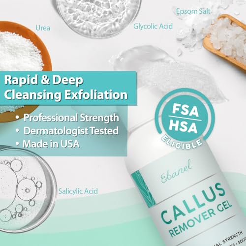 Image 3 of Ebanel Set of Salon Grade Callus Remover for Feet Gel + 40% Urea Foot Cream