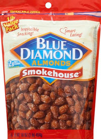 Thumbnail for Image 3 of Blue Diamond Almonds Gluten Free Smokehouse Flavored Snack Nuts, 16 Oz Resealable Bag (Pack of 2)