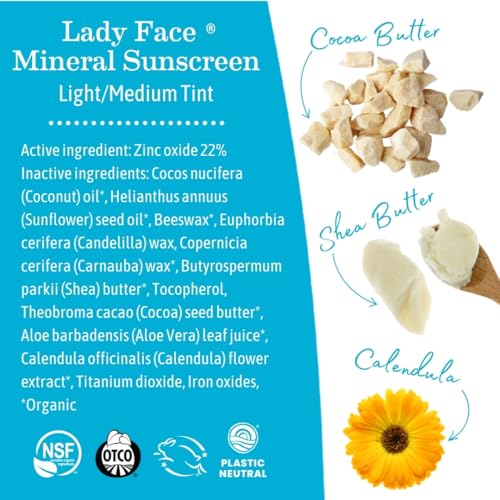 Image 6 of Earth Mama Lady Face Tinted Sunscreen Stick, Light/Med SPF 40-0.74 oz