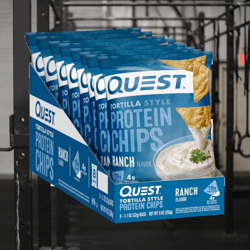 Image 3 of Quest Nutrition Tortilla Style Protein Chips, Ranch, Low Carb, Gluten Free, Baked, 1.1 Ounce (Pack of 8)