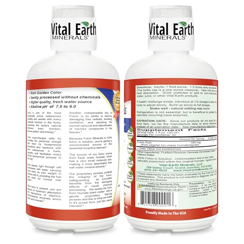 Image 3 of Vital Earth Minerals Fulvic Minerals Liquid, 32 Oz
