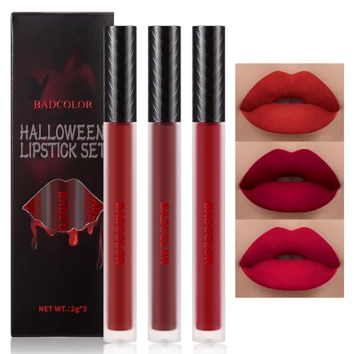 Image 1 of Default Title for the product BADCOLOR 3 Colors Red Matte Liquid Lipstick Set