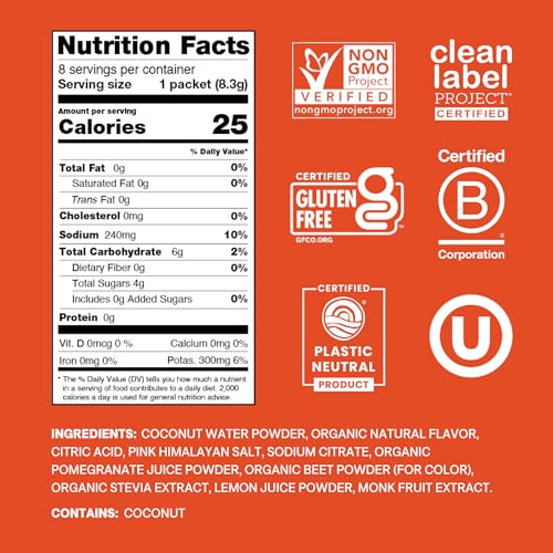 Image 2 of Cure Hydration Electrolyte Drink Powder Blood Orange 8 Packets