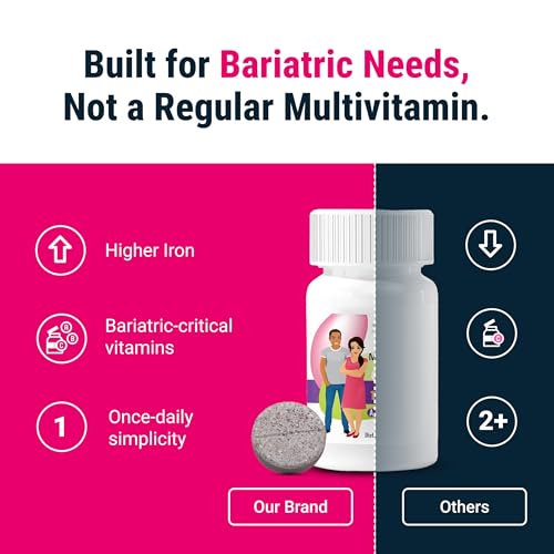 Image 6 of BariatricPal Chewable Bariatric Multivitamin, 1 per Day, 45mg Iron, Orange