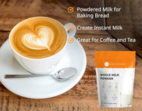 Thumbnail for Image 3 of Kate Naturals Dry Whole Milk Powder for Baking, Coffee & Milkshakes (12oz)
