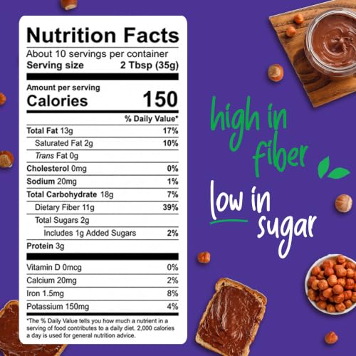 Image 2 of Pyure Keto Hazelnut Chocolate Spread 13 Oz Jar