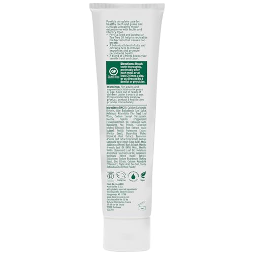 Image 4 of Desert Essence Prebiotic Mint Toothpaste, Fluoride Free, 6.25 oz