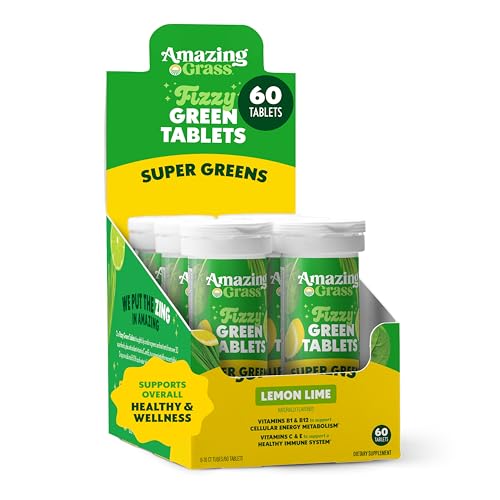 Image 1 of Default Title for the product Amazing Grass Fizzy Green Superfood Tablets, Lemon Lime, 60 Count