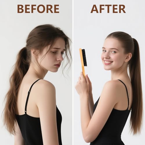 Image 3 of SWEET VIEW Boar Bristle Slick Back Hair Brush