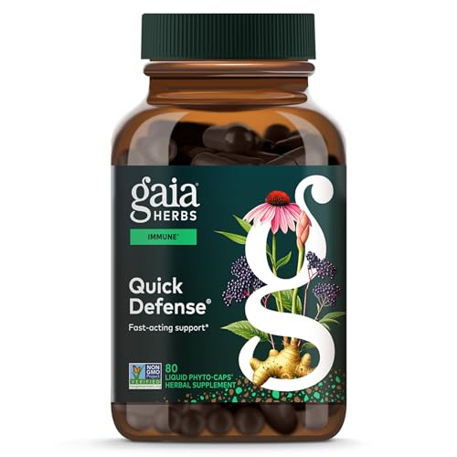 Image 3 of Standard Packaging / 80 Count (Pack of 1) for the product Gaia Herbs Quick Defense