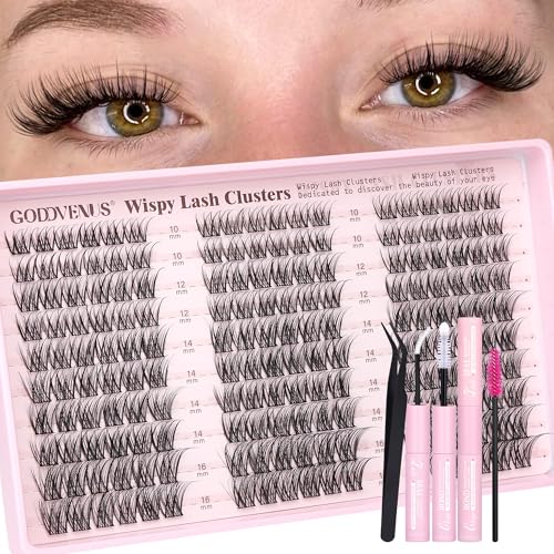 Image 31 of R-wispy clean look clusters for the product Goddvenus Eyelash Extensions Wispy Natural DIY C Curl Individual Lashes Clusters