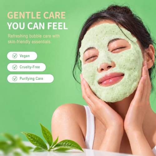 Image 5 of Purederm Green Tea Bubble Face Mask 5 Pack