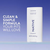 Thumbnail for Image 2 of Native Deodorant Contains Naturally Derived Ingredients, 72 Hour Odor Control, Deodorant for Women and Men, Aluminum Free, Unscented 2.65 Ounce (Pack of 12)