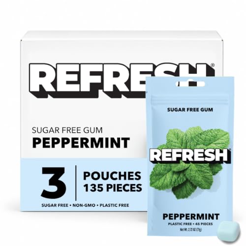 Image 7 of Peppermint 3 Pack for the product Refresh Gum Variety Natural Sugar-Free Xylitol Chewing Gum