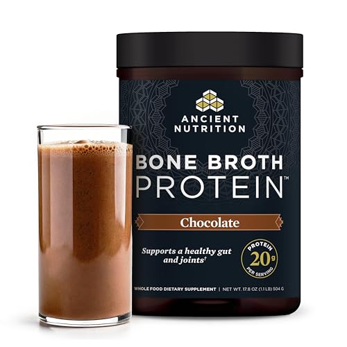 Image 1 of Default Title for the product Ancient Nutrition Grass Fed Bone Broth Protein Powder, Chocolate