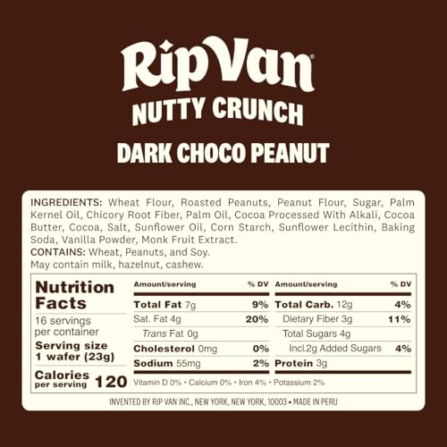 Image 3 of RIP VAN Dark Chocolate Peanut Butter Wafer Bars, 16 Count