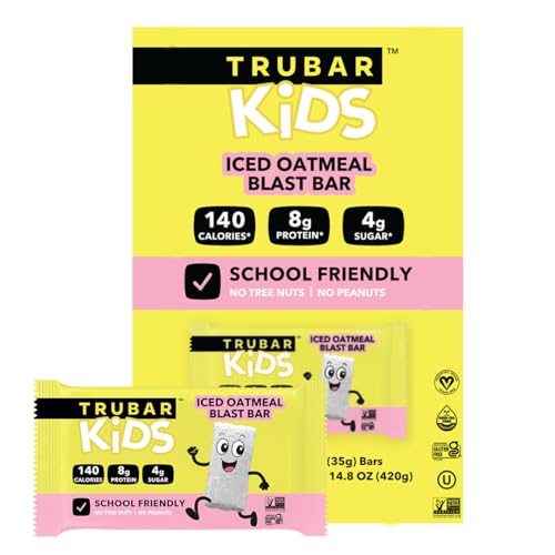 Image 1 of Default Title for the product TRUBAR Kids Protein Bars, Iced Oatmeal Blast, Plant Based Protein, Gluten Free, 12 Count