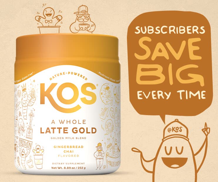 Image 4 of KOS Golden Mylk with Tumeric and Ginger Organic Superfood Latte Powder 28 Servings