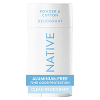 Thumbnail for Image 1 of Default Title for the product Native Deodorant Contains Naturally Derived Ingredients, 72 Hour Odor Control, Deodorant for Women and Men, Aluminum Free, Powder & Cotton 2.65oz