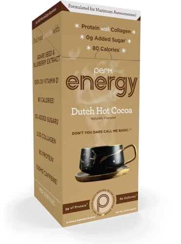 Image 1 of Default Title for the product Perk Energy Drink Mix (Dutch Hot Cocoa) 10 Stick Packs, Gluten-Free
