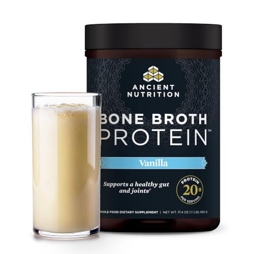 Image 1 of Default Title for the product Ancient Nutrition Grass Fed Bone Broth Protein Powder, Vanilla