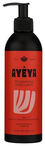 Image 1 of Default Title for the product Ayeya Moisturizing Body Lotion – Joy – Cinnamon, Sandalwood & Vanilla Scent – 12 Fl Oz