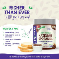 Thumbnail for Image 3 of Pyure Keto Hazelnut Chocolate Spread 13 Oz Jar