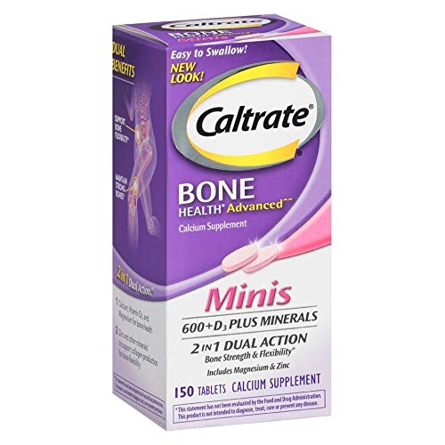 Image 2 of 150 Count (Pack of 3) / Tablets for the product Caltrate Minis 600 Plus D3 Vitamin D and Calcium Supplement Tablets, 150 Ct