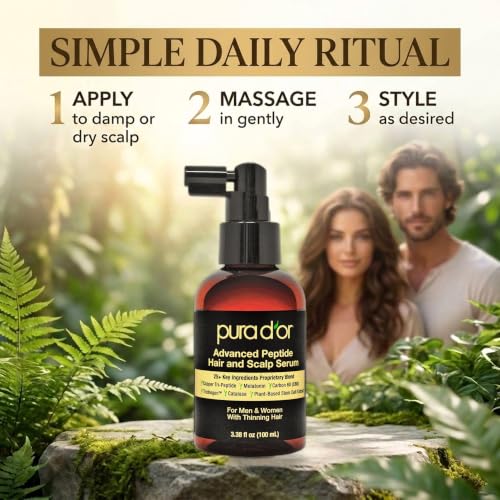 Image 7 of PURA D'OR Advanced Peptide Scalp Serum for Fuller-Looking Hair, 3.38oz