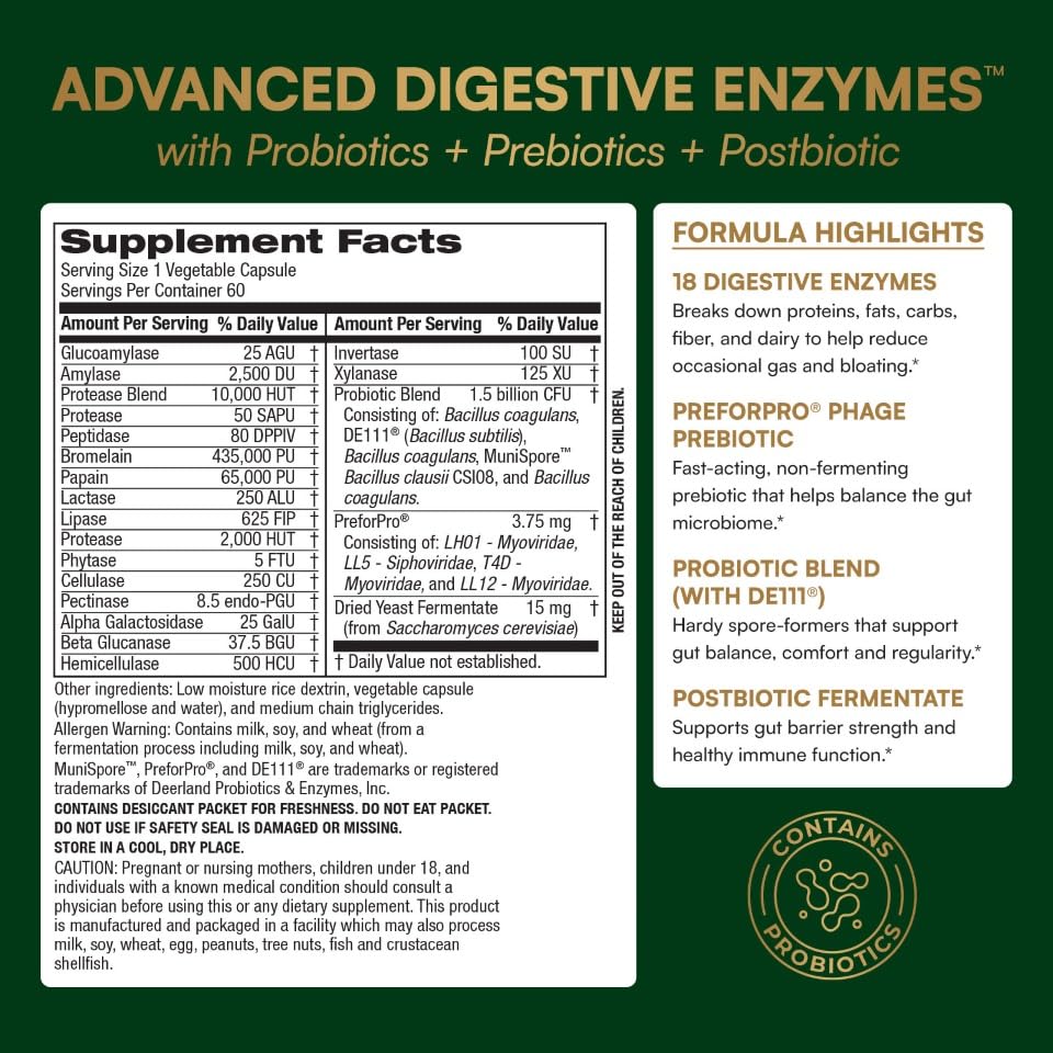Image 2 of Purity Products Advanced Digestive Enzymes with Probiotics & Prebiotics