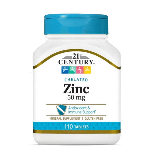 21st Century Chelated Zinc 50 Mg 110 Tabs