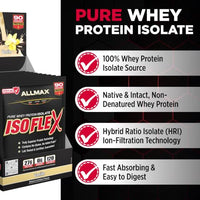 Thumbnail for Image 2 of ALLMAX ISOFLEX Whey Protein Isolate, Vanilla, 10 Packets, 30 g Each
