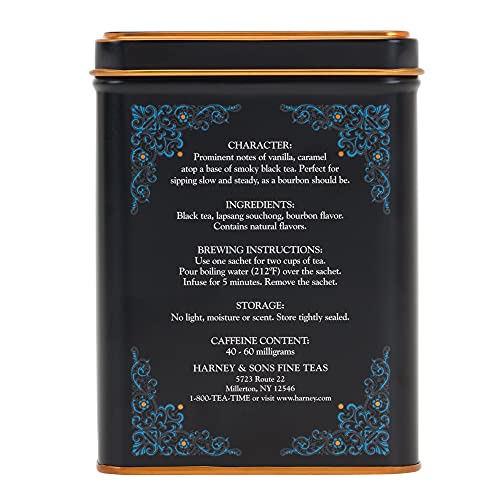 Image 6 of Harney & Sons HT Black Cask Bourbon Black Tea, 20 Sachets in Tin