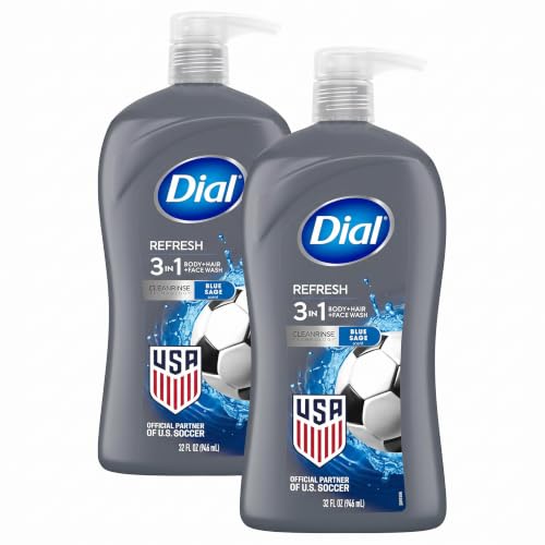 Image 6 of Fresh / 32 Fl Oz (Pack of 2) for the product Dial Men 3-in-1 Body, Hair and Face Wash