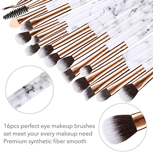 Image 2 of DUAIU Eye Makeup Brushes 16Pcs Set with Pink Cosmetic Bag