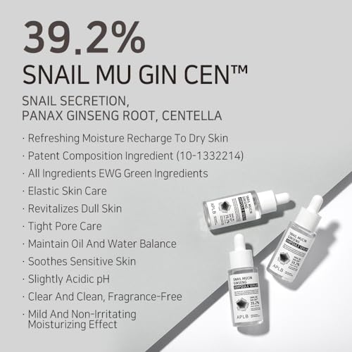 Image 3 of APLB Snail Mucin Ginseng Ampoule Serum 1.35 FL.OZ
