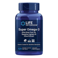 Thumbnail for Life Extension Super Omega 3 EPA And DHA Fish Oil 120 Enteric Coated Softgel