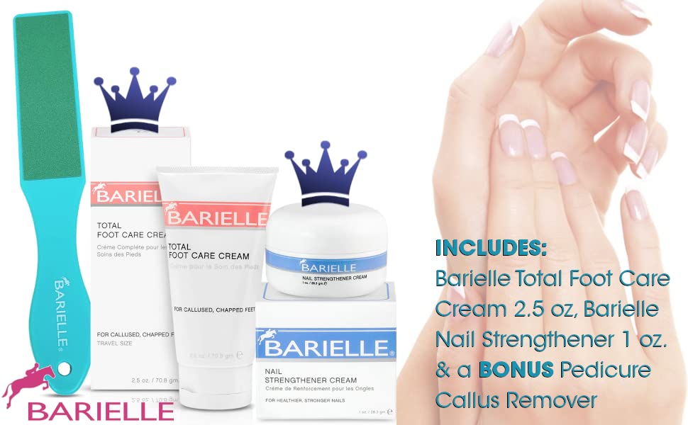 Image 3 of BARIELLE Barielle Royal Duo Bundle - Nail Strengthener 1oz, Foot Care Cream 2.5oz, Pedicure Callus Remover