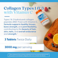 Thumbnail for Image 6 of Doctor's BEST Collagen Peptides Supplement Types 1 & 3, 180 Tablets