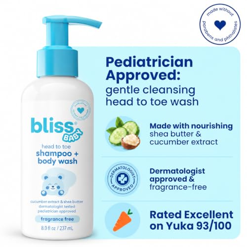 Image 2 of Bliss Baby Wash and Shampoo For Sensitive Skin, Gentle Hydrating Baby Soap